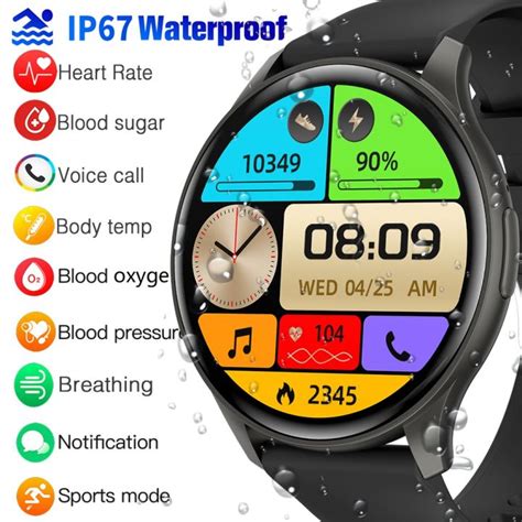 Non Invasive Blood Glucose Smart Watch For Huawei Body Temperature