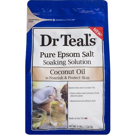 Dr Teal S Pure Epsom Salt Soaking Solution Kg Coconut Oil Big W