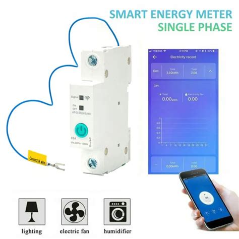 SMART ENERGY METER 63A Single Phase WIFI Power Consumption Electrical