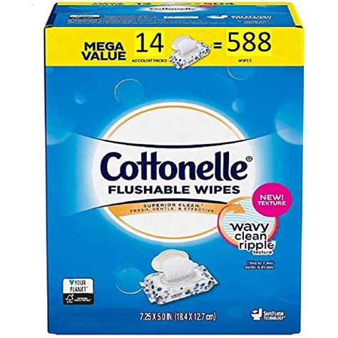 Cottonelle Flushable Wipes Mega Value Pack Of Ct X Count