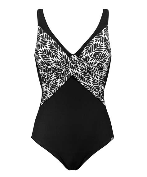 Maillot De Bain Pi Ce Gainant Sans Armatures Twist Blanc Et Noir