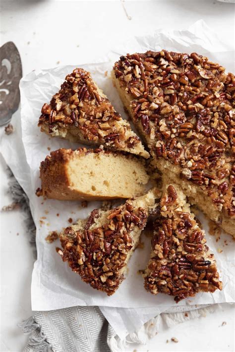 Caramel Pecan Upside Down Cake Broma Bakery