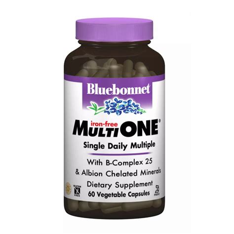 Мультивитамины без железа Bluebonnet Nutrition (MultiONE) 60 гелевых ...