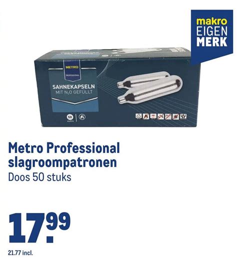 Metro Professional Slagroompatronen Aanbieding Bij Makro