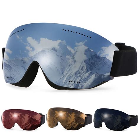 Skiing Uv400 Protective Ski Goggles Otg Climbing Skating Snow Anti Fog