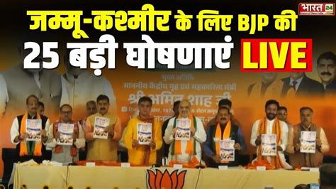 Amit Shah Releases BJP S Sankalp Patra LIVE J K Elections LIVE