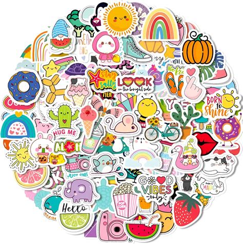 Stickers Y Pegatinas De Vinilo 100 Pack Estampas Aesthetic De Fiesta