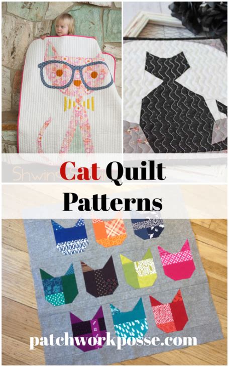 Super Cute And Free Cat Quilt Patterns Patchwork Posse