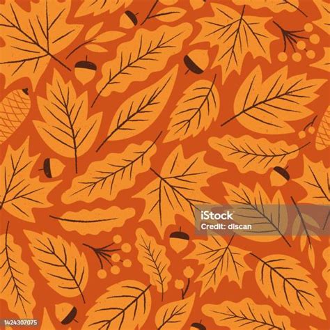 Autumn Leaves Seamless Pattern Stock Illustration Download Image Now