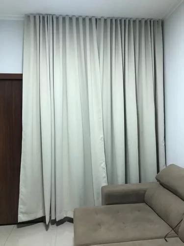 Cortina Trilho Suíço 100 Blackout 6m L X 2 80m Corta Luz