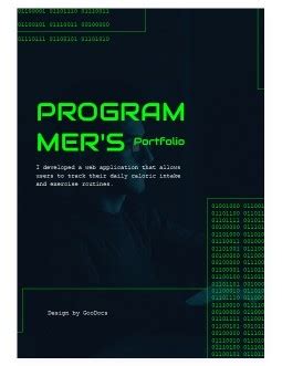 Free Dark Programmer Portfolio Template In Google Docs