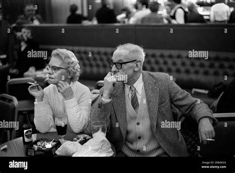 Smoking Inside 1980s Uk Couple Looking Bored Husband And Wife Coventry Working Mens Club