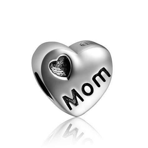 Love Mom Charm 925 Sterling Silver Bead Charm Bracelet Pandora