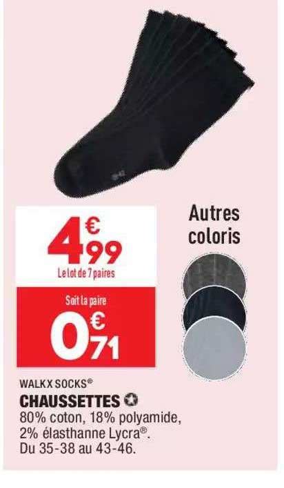 Promo Chaussettes Walkx Socks Chez Aldi Icatalogue Fr