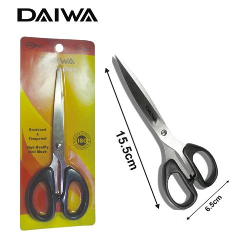 Jual Gunting Kertas Besi Baja Warna Gagang Hitam Sedang 16 Cm DAIWA