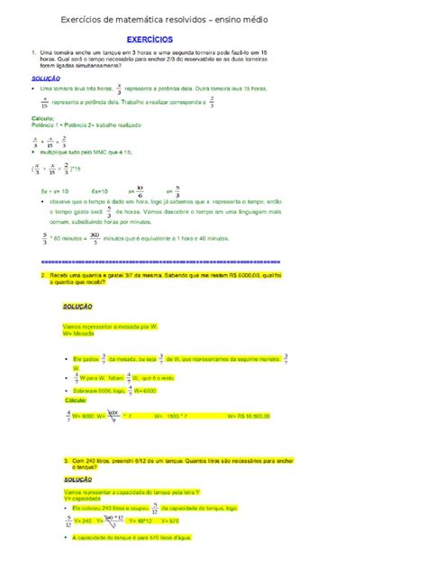 PDF Exercícios de matemática resolvidos DOKUMEN TIPS