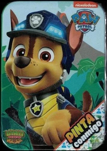 Lata Paw Patrol Casco Azul Pinta Conmigo Cuotas Sin Inter S