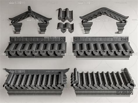 中式古建屋檐 檐线su模型下载id13044584sketchup模型下载 欧模网