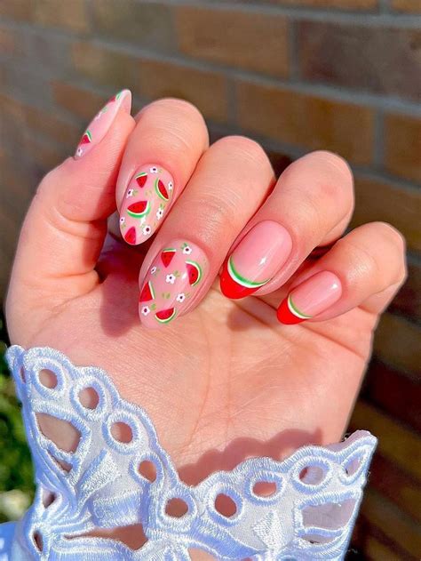 Watermelon Nail Designs For A Fun Manicure In Watermelon