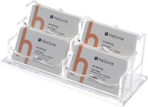 Amazon Hezone Business Card Holder For Desk Clear Acrylic Cards