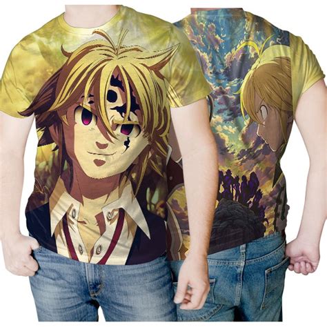 Camisa Camiseta De Anime Nanatsu No Taizai Sete Pecados Meliodas