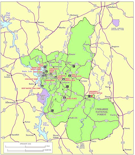 National Forest: Uwharrie National Forest Trail Map