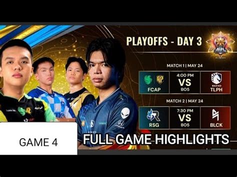 BLACKLIST VS RSG PH GAME 4 MPL PH PLAYOFFS 2024 DAY 3 FULL GAME