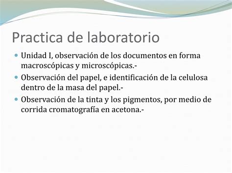 Practica De Laboratorio De Analisis De Papel Ppt