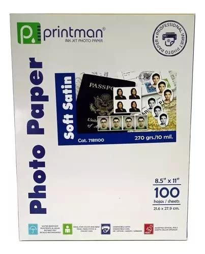 Papel Fotográfico Soft Satin Carta 100 Hojas Envío Gratis Envío gratis