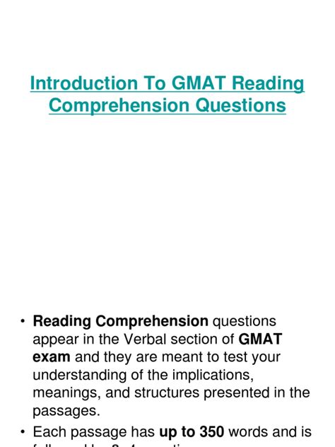 Gmat Reading Comprehension Practice Test Pdf