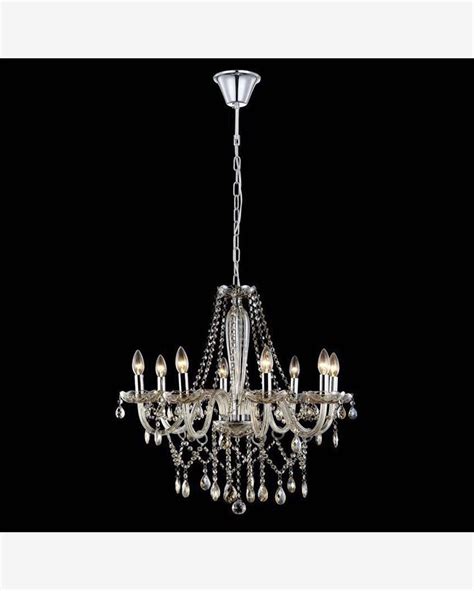 Riachuelo Lustre Candelabro de Cristal Maria Tereza 8 Braços Champanhe