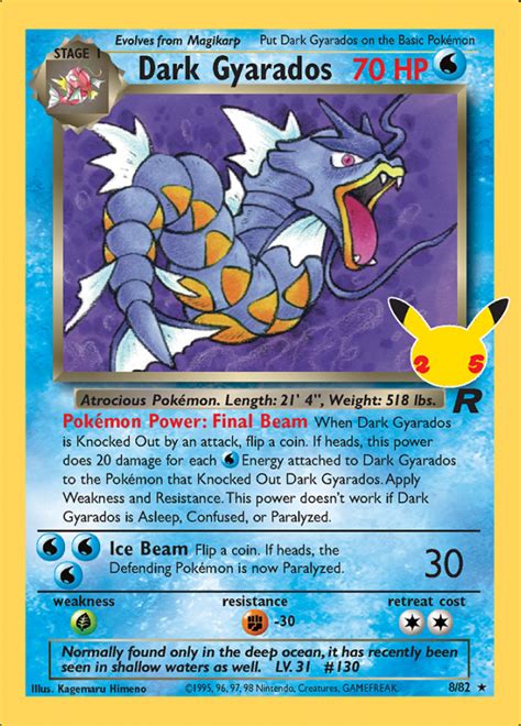 Dark Gyarados Celebrations Rare Holo Pokemon Tcg Digitaltq