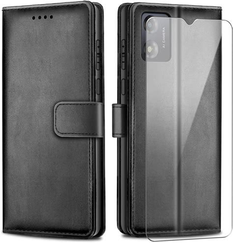 MQERYBV Coque pour Moto E13 avec Verre trempé Protection écran