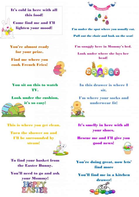 Easter Hunt Riddle Free Printable - Clutterbug