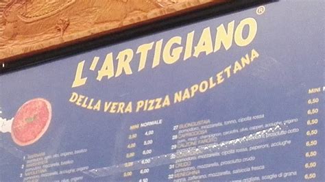 Speisekarte Von L Artigiano Della Vera Pizza Napoletana Mailand