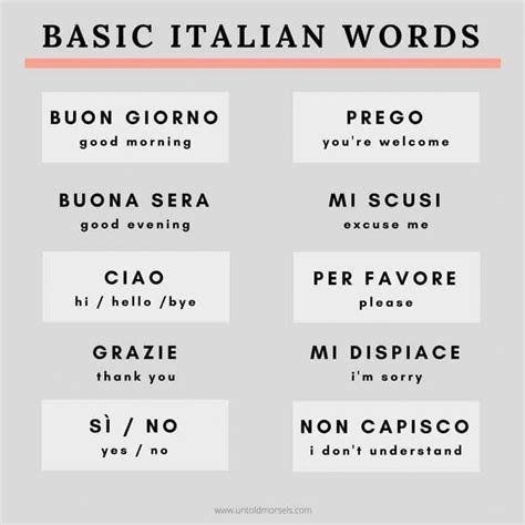 Essential Italian Phrases For Travel