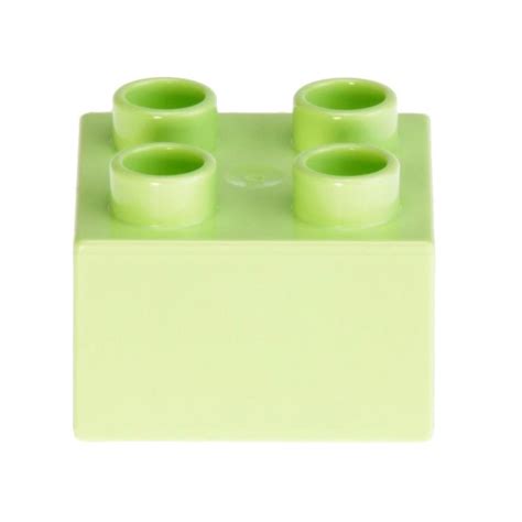 LEGO Duplo Brick 2 X 2 3437 Yellowish Green DECOTOYS