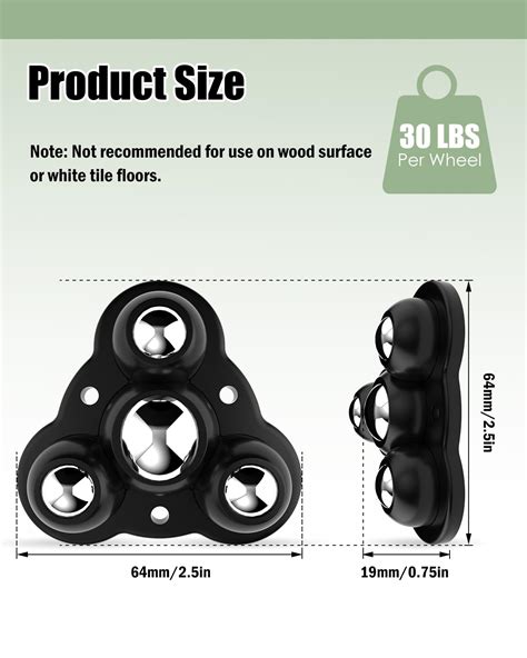 Snapklik Self Adhesive Caster Wheels Swivel Wheels For