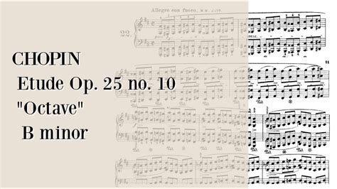 CHOPIN Etude Op 25 No 10 Octave In B Minor Sheet Music Music