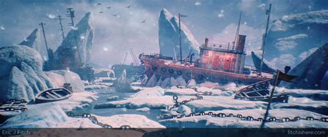 ArtStation Snowy Shipwreck UE4 Eric J Fitch Environment Concept