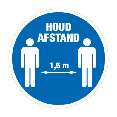 Houd Afstand Sticker Vanlommel Printing