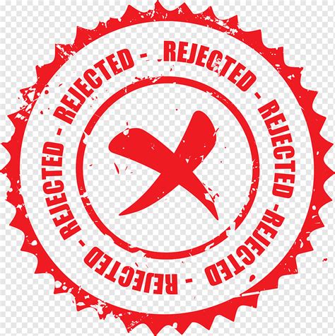 Rejected Stamp Cross Line Serrated Circle Png Pngwing