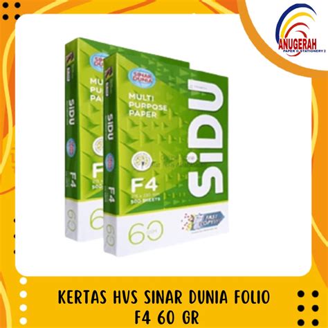 Jual Kertas Hvs Sinar Dunia Sidu Folio F4 60gr Murah Rim Shopee