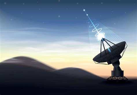 Space Antenna Landscape Composition 19774455 Vector Art at Vecteezy