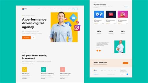 Colorful Landing Page Design Web Design Tutorial In Figma Designing