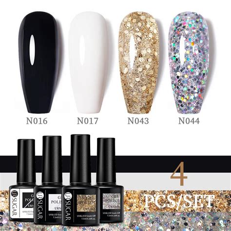 Buy Ur Sugar Nail Polish Set Nude Pink Glitter Gel Varnishes Kit Soak