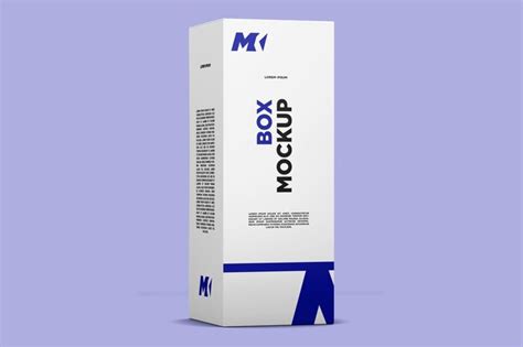 premium psd vertical box mockup