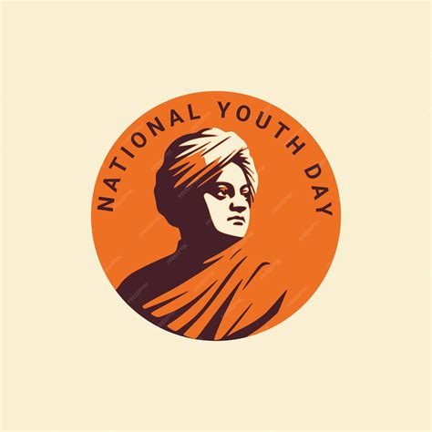 Premium Vector National Youth Day Greetings With Swami Vivekananda