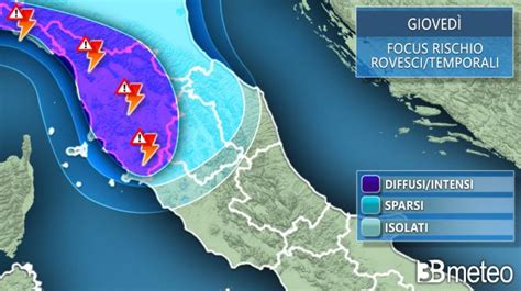 Meteo Centro Gioved Con Rovesci E Temporali Ecco Le Aree Pi A