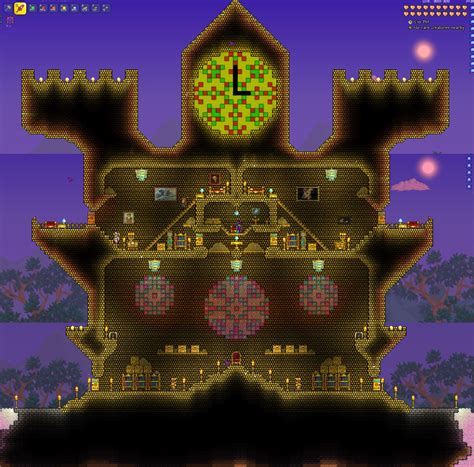 Solid gold clock tower : r/Terraria